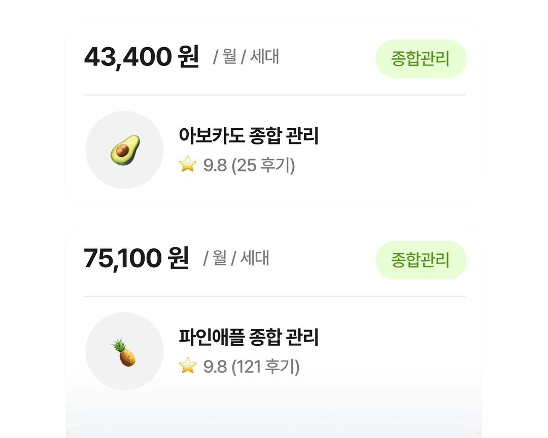 예상 관리비 산출 이미지